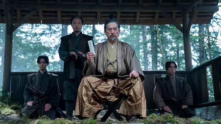 “SHOGUN” -- "A Dream of a Dream" -- Episode 10 (Airs April 23) Pictured (L-R): Hiroto Kanai as Kashigi Omi, Hiroyuki Sanada as Yoshii Toranaga. CR: Katie Yu/FX