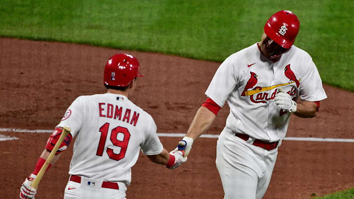 May 7, 2021; St. Louis, Missouri, USA;  St. Louis Cardinals starting pitcher Jack Flaherty (22) is