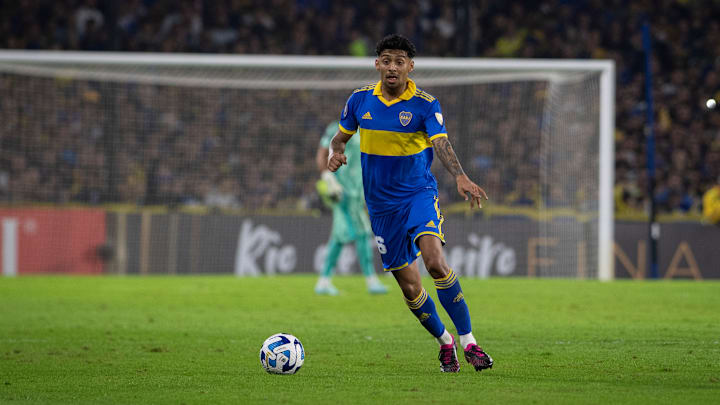 Cristian Medina of Boca Juniors seen in action during a Copa...