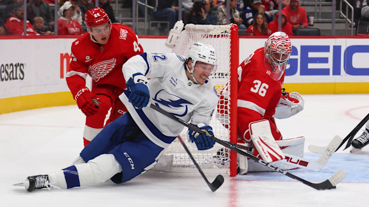 Detroit Red Wings goalie John Gibson had a stellar outing against the Tampa Bay Lightning on Friday night.