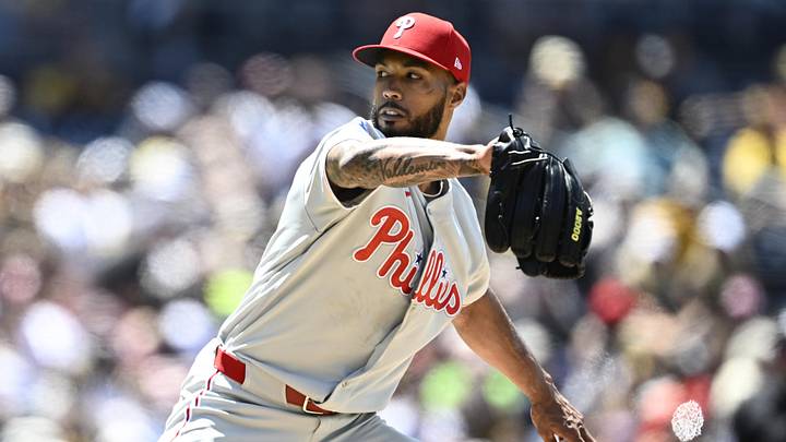 May 27, 2026; San Diego, California, USA; Philadelphia Phillies pitcher Cristopher Sanchez (61) delivers during the fourth inning against the San Diego Padres at Petco Park. Sanchez set a team record for the most consecutive scoreless innings. May 27, 2026; San Diego, California, USA; Philadelphia Phillies pitcher Cristopher Sanchez (61) delivers during the fourth inning against the San Diego Padres at Petco Park. Sanchez set a team record for the most consecutive scoreless innings.