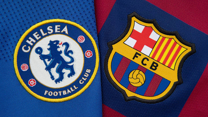 The Chelsea and FC Barcelona Club Badges