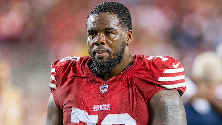 August 19, 2023; Santa Clara, California, USA; San Francisco 49ers offensive tackle Leroy Watson IV (78) after the game against the Denver Broncos at Levi's Stadium. August 19, 2023; Santa Clara, California, USA; San Francisco 49ers offensive tackle Leroy Watson IV (78) after the game against the Denver Broncos at Levi's Stadium.