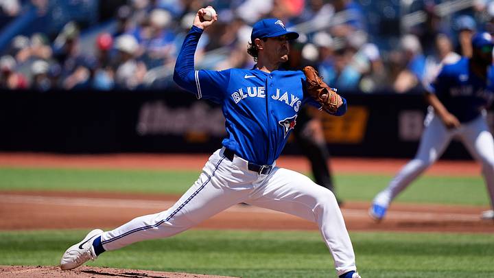 Toronto Blue Jays starting pitcher Shane Bieber Toronto Blue Jays starting pitcher Shane Bieber