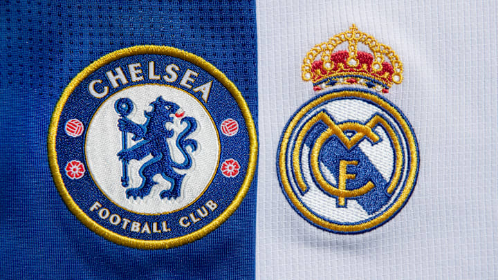 The Club Badges of Chelsea FC and Real Madrid
