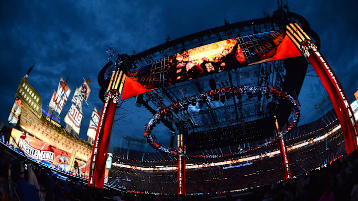 Apr 10, 2021; Tampa, Florida, USA; A general view during WrestleMania 37 at Raymond James Stadium. Apr 10, 2021; Tampa, Florida, USA; A general view during WrestleMania 37 at Raymond James Stadium.