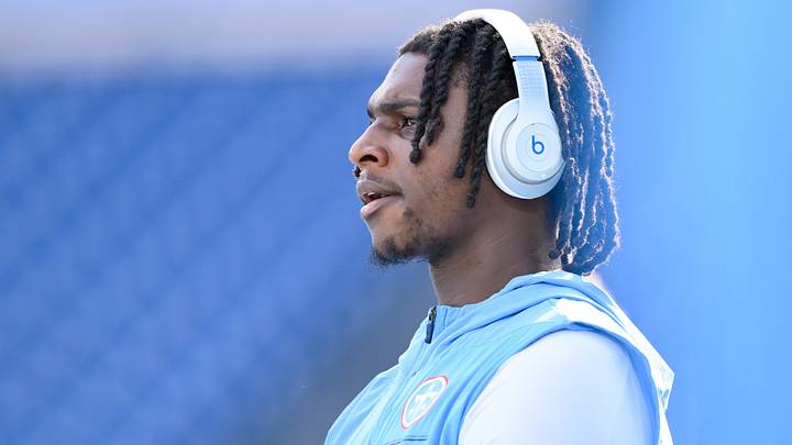 Aug 23, 2026; Nashville, Tennessee, USA; Tennessee Titans quarterback Cam Ward (1) watches during warmup before the game against the Seattle Seahawks at Nissan Stadium. Mandatory Credit: Steve Roberts-Imagn Images Aug 23, 2026; Nashville, Tennessee, USA; Tennessee Titans quarterback Cam Ward (1) watches during warmup before the game against the Seattle Seahawks at Nissan Stadium. Mandatory Credit: Steve Roberts-Imagn Images
