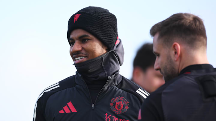 Manchester United Training Session And Press Conference - UEFA Europa League 2024/25 League Phase