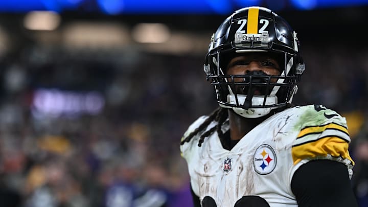 Pittsburgh Steelers running back Najee Harris after scoring a touchdown during the second half against the Baltimore Ravens