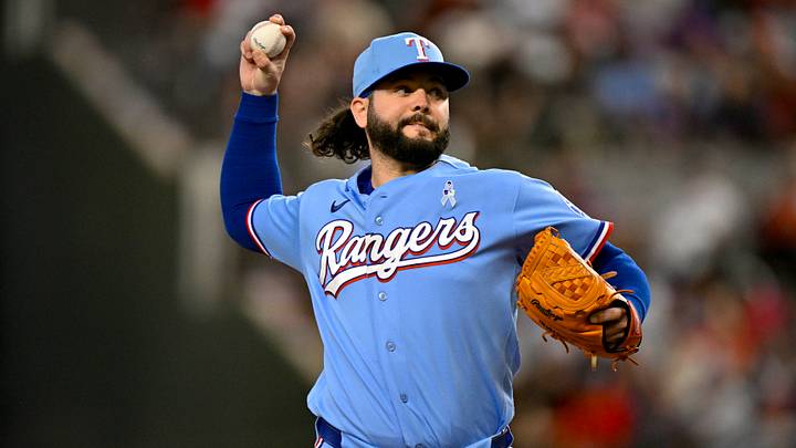 Texas Rangers relief pitcher Jakob Junis. Texas Rangers relief pitcher Jakob Junis.