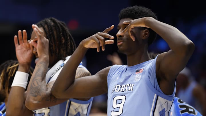 UNC basketball forward Drake Powell UNC basketball forward Drake Powell