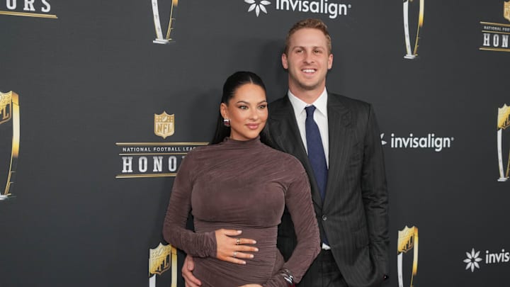 Jared Goff and his wife, Christen Harper, who is expecting their first child this summer
