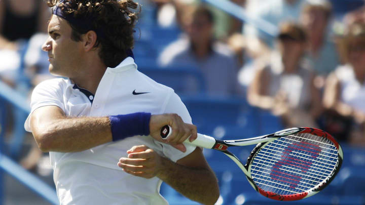 JULY 31, 2008. Roger Federer, defending champion was upset by Ivo Karlovic in the Western and Southern Financial Group Masters. Federer lost to Karlovic, 6-7,6-4,6-7. Federer won the tournament in 2007 and 2005 at the Lindner Family Tennis Center in Mason. Photo shot Thursday July 31,2008.The Enquirer/Cara Owsley JULY 31, 2008. Roger Federer, defending champion was upset by Ivo Karlovic in the Western and Southern Financial Group Masters. Federer lost to Karlovic, 6-7,6-4,6-7. Federer won the tournament in 2007 and 2005 at the Lindner Family Tennis Center in Mason. Photo shot Thursday July 31,2008.The Enquirer/Cara Owsley