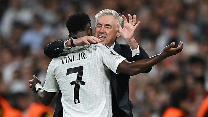Carlo Ancelotti et Vinicius - Real Madrid