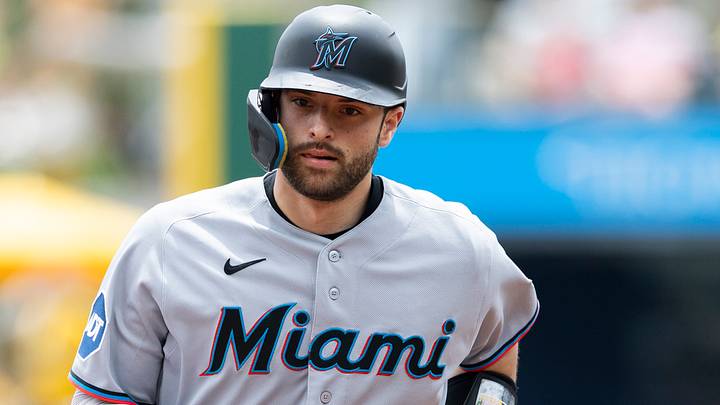 Miami Marlins catcher Joe Mack