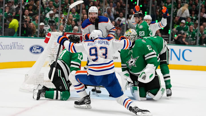 Ryan Nugent-Hopkins is a great bet to find the back of the net against the Dallas Stars in Game 1.