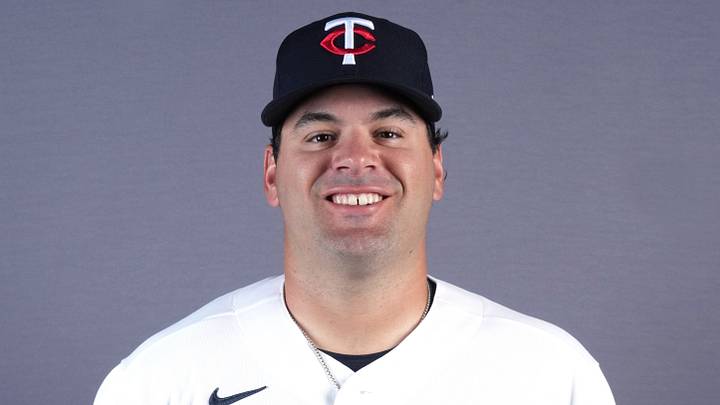 Feb 19, 2026; Lee County, FL, USA; Minnesota Twins first baseman Aaron Sabato (86) poses during photo day at Hammond Stadium. Mandatory Credit: Jim Rassol-Imagn Images Feb 19, 2026; Lee County, FL, USA; Minnesota Twins first baseman Aaron Sabato (86) poses during photo day at Hammond Stadium. Mandatory Credit: Jim Rassol-Imagn Images