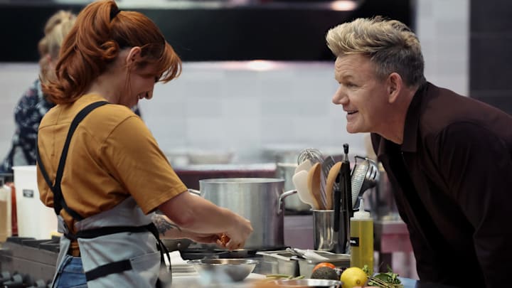 NEXT LEVEL CHEF: L-R: Contestant Natalia and Gordon Ramsey in the NEXT LEVEL CHEF episode "Home Chef Auditions" airing Thursday, Feb. 20 (8:00-9:00 PM ET/PT) on FOX. CR: Lorraine O’Sullivan / FOX. ©2025 FOX Media LLC.
