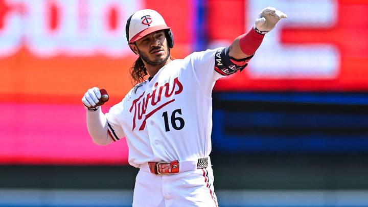Minnesota Twins outfielder Austin Martin. Minnesota Twins outfielder Austin Martin.