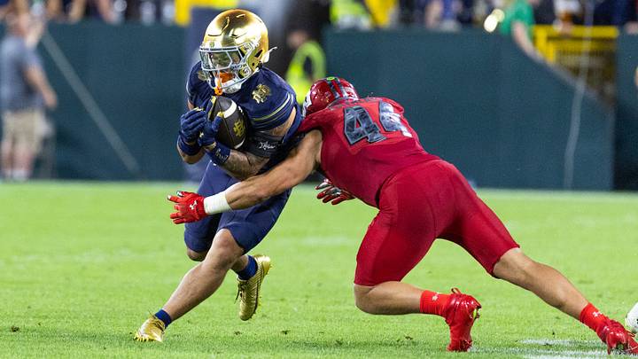 Sep 6, 2026; Green Bay, Wisconsin, USA;  Notre Dame Fighting Irish vs. the Wisconsin Badgers at Lambeau Field.  Mandatory Credit: Trevor Ruszkowski-Imagn Images
