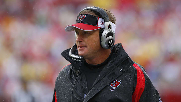 Then-Tampa Bay Buccaneers head coach Jon Gruden on November 30, 2008.