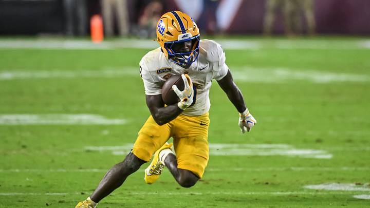Oct 2, 2026; Blacksburg, Virginia, USA; Pittsburgh Panthers running back Ja'kyrian Turner (9) runs the ball during the third quarter against the Virginia Tech Hokies at Lane Stadium. Mandatory Credit: Brian Bishop-Imagn Images Oct 2, 2026; Blacksburg, Virginia, USA; Pittsburgh Panthers running back Ja'kyrian Turner (9) runs the ball during the third quarter against the Virginia Tech Hokies at Lane Stadium. Mandatory Credit: Brian Bishop-Imagn Images