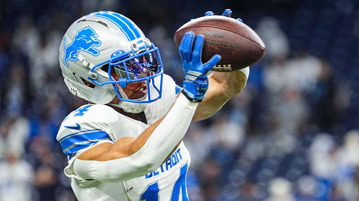 Amon-Ra St. Brown stood up for the Lions hiring Drew Petzing as their new offensive coordinator. 