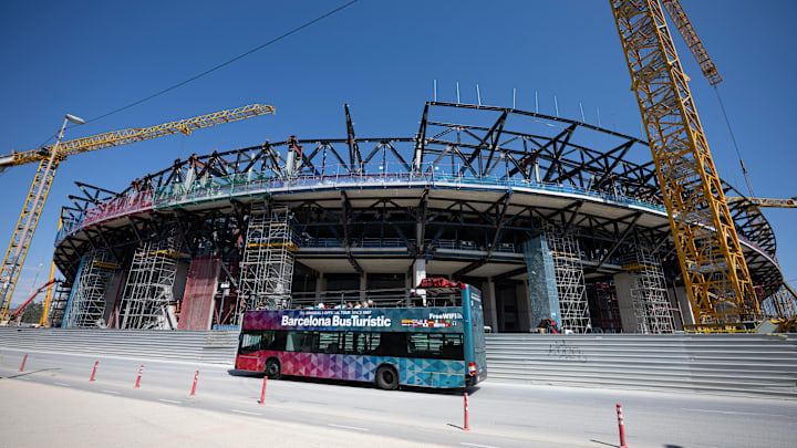 Das Camp Nou ist noch eine Baustelle