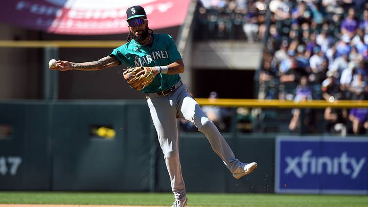 Sep 20, 2026; Denver, Colorado, USA; Seattle Mariners infielder J.P. Crawford (3) throws to first base for an out in the fifth inning against the Colorado Rockies at Coors Field. Mandatory Credit: Christopher Hanewinckel-Imagn Images Sep 20, 2026; Denver, Colorado, USA; Seattle Mariners infielder J.P. Crawford (3) throws to first base for an out in the fifth inning against the Colorado Rockies at Coors Field. Mandatory Credit: Christopher Hanewinckel-Imagn Images