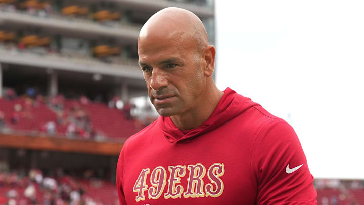 San Francisco 49ers defensive coordinator Robert Saleh. San Francisco 49ers defensive coordinator Robert Saleh.