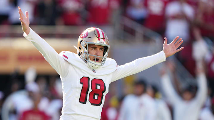 San Francisco 49ers kicker Eddy Pineiro (18) San Francisco 49ers kicker Eddy Pineiro (18)