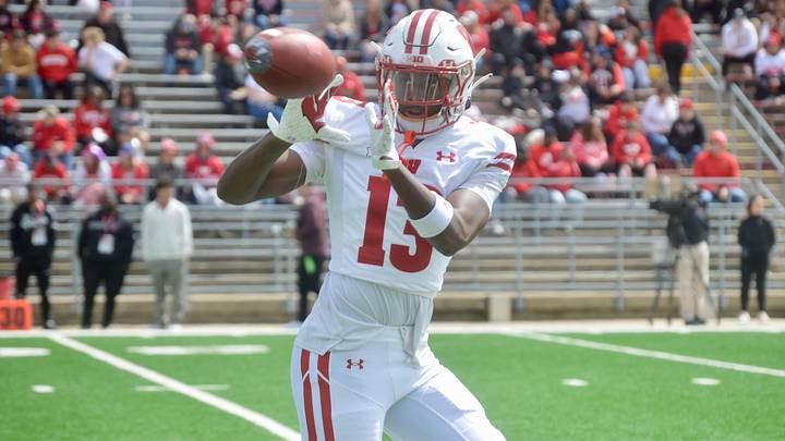 Wisconsin freshman wide receiver Eugene Hilton Jr. Wisconsin freshman wide receiver Eugene Hilton Jr.