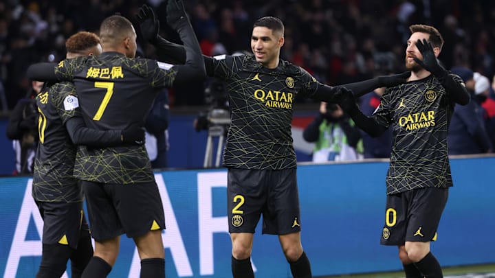 Neymar Jr, Kylian Mbappe, Achraf Hakimi, Leo Messi