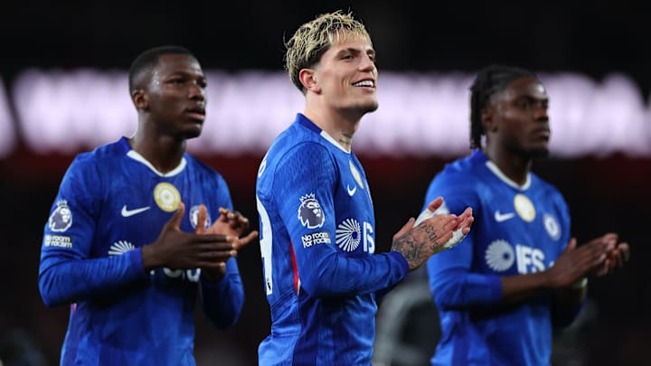 Moises Caicedo, Alejandro Garnacho, Trevoh Chalobah, Chelsea - Premier League Moises Caicedo, Alejandro Garnacho, Trevoh Chalobah, Chelsea - Premier League