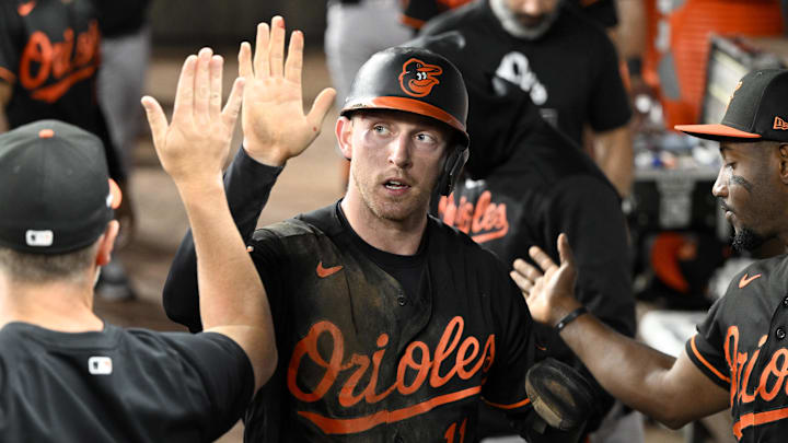 Oct 10, 2023; Arlington, Texas, USA; Baltimore Orioles second baseman Jordan Westburg (11)