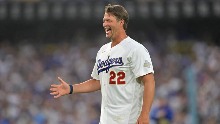 Mar 27, 2026; Los Angeles, California, USA; Los Angeles Dodgers former player Clayton Kershaw (22) after throwing the ceremonial first pitch before the game against the Arizona Diamondbacks at Dodger Stadium. Mandatory Credit: Jayne Kamin-Oncea-Imagn Images Mar 27, 2026; Los Angeles, California, USA; Los Angeles Dodgers former player Clayton Kershaw (22) after throwing the ceremonial first pitch before the game against the Arizona Diamondbacks at Dodger Stadium. Mandatory Credit: Jayne Kamin-Oncea-Imagn Images