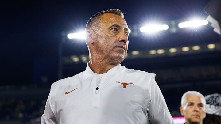 Texas Longhorns head coach Steve Sarkisian after the game against the Kentucky Wildcats at Kroger Field.