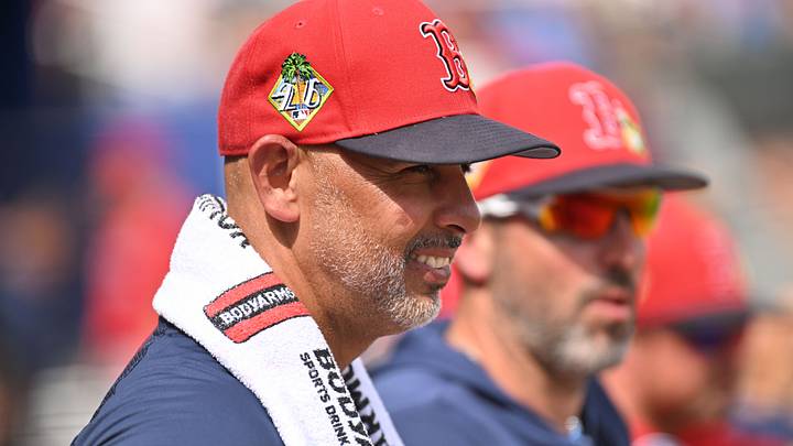 Feb 27, 2026; North Port, Florida, USA; Boston Red Sox manager Alex Cora (13) looks on in the first inning against the Atlanta Braves during spring training at CoolToday Park. Mandatory Credit: Jonathan Dyer-Imagn Images Feb 27, 2026; North Port, Florida, USA; Boston Red Sox manager Alex Cora (13) looks on in the first inning against the Atlanta Braves during spring training at CoolToday Park. Mandatory Credit: Jonathan Dyer-Imagn Images
