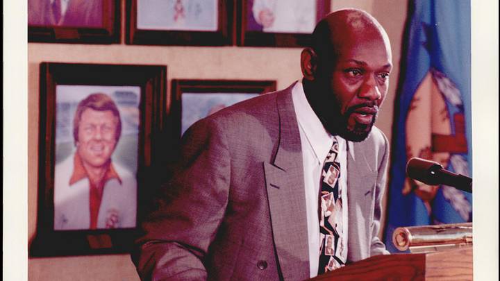 Former Oklahoma State football coach Bob Simmons at his introductory press conference. Former Oklahoma State football coach Bob Simmons at his introductory press conference.