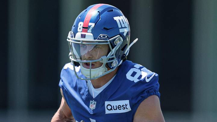 Jun 3, 2026; East Rutherford, NJ, USA; New York Giants wide receiver Braxton Berrios (87) participates in drills during organized team activities at Quest Diagnostics Training Center. Jun 3, 2026; East Rutherford, NJ, USA; New York Giants wide receiver Braxton Berrios (87) participates in drills during organized team activities at Quest Diagnostics Training Center.