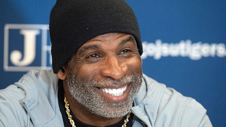 Jackson State football coach Deion Sanders talks about Southern and the upcoming SWAC Championship during a news conference at JSU in Jackson, Miss., Tuesday, Nov. 29, 2022.

Tcl Deion Sanders

Syndication The Clarion Ledger