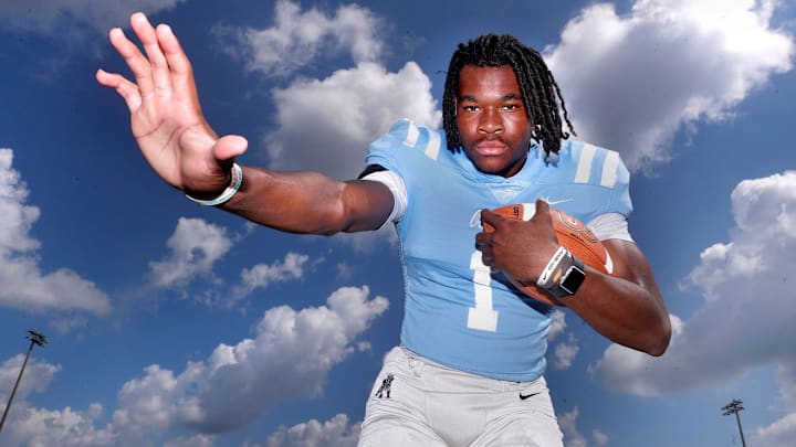 Dandy Dozen top football recruit selection for 2025 TSSAA season, Oakland running back/safety Craig Tutt on Friday, July 11, 2025, at Oakland High School in Murfreesboro.