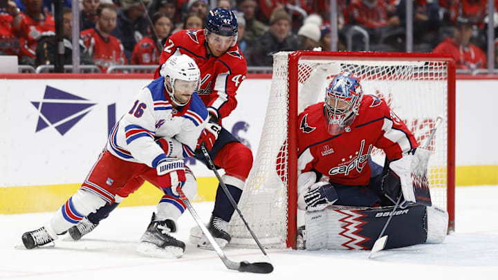 Jan 13, 2024; Washington, District of Columbia, USA; New York Rangers center Vincent Trocheck (16)