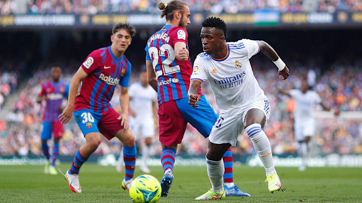 Vinicius contro il Barcellona