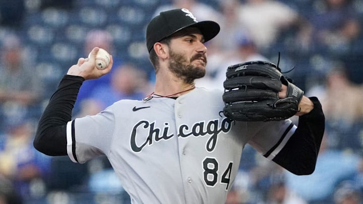 Sep 5, 2023; Kansas City, Missouri, USA; Chicago White Sox starting pitcher Dylan Cease (84)