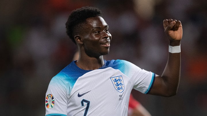 Bukayo Saka a inscrit un triplé. Bukayo Saka a inscrit un triplé.