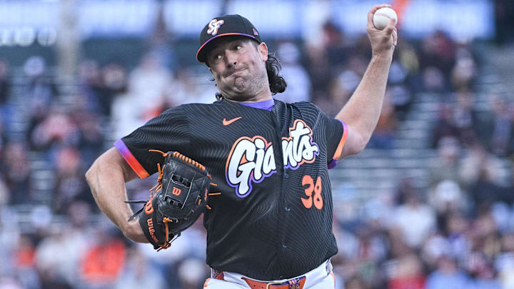 San Francisco Giants pitcher Robbie Ray throws ball from left han