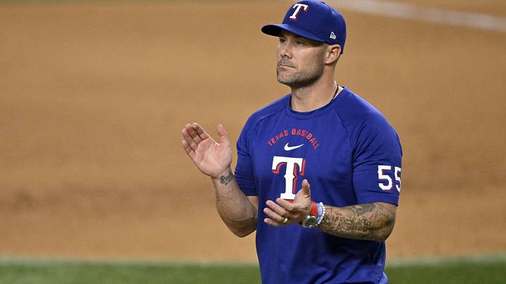 Texas Rangers manager Skip Schumaker. Texas Rangers manager Skip Schumaker.
