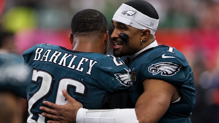 Saquon Barkley (L), Jalen Hurts (R), Philadelphia Eagles