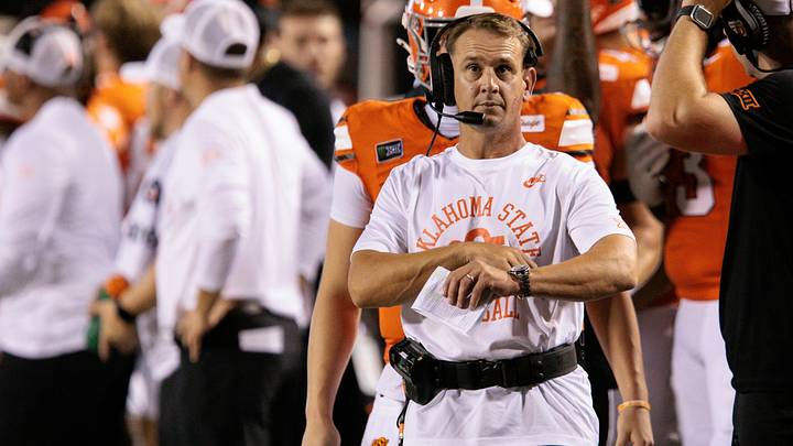 Oklahoma State Cowboys head coach Eric Morris. Oklahoma State Cowboys head coach Eric Morris.